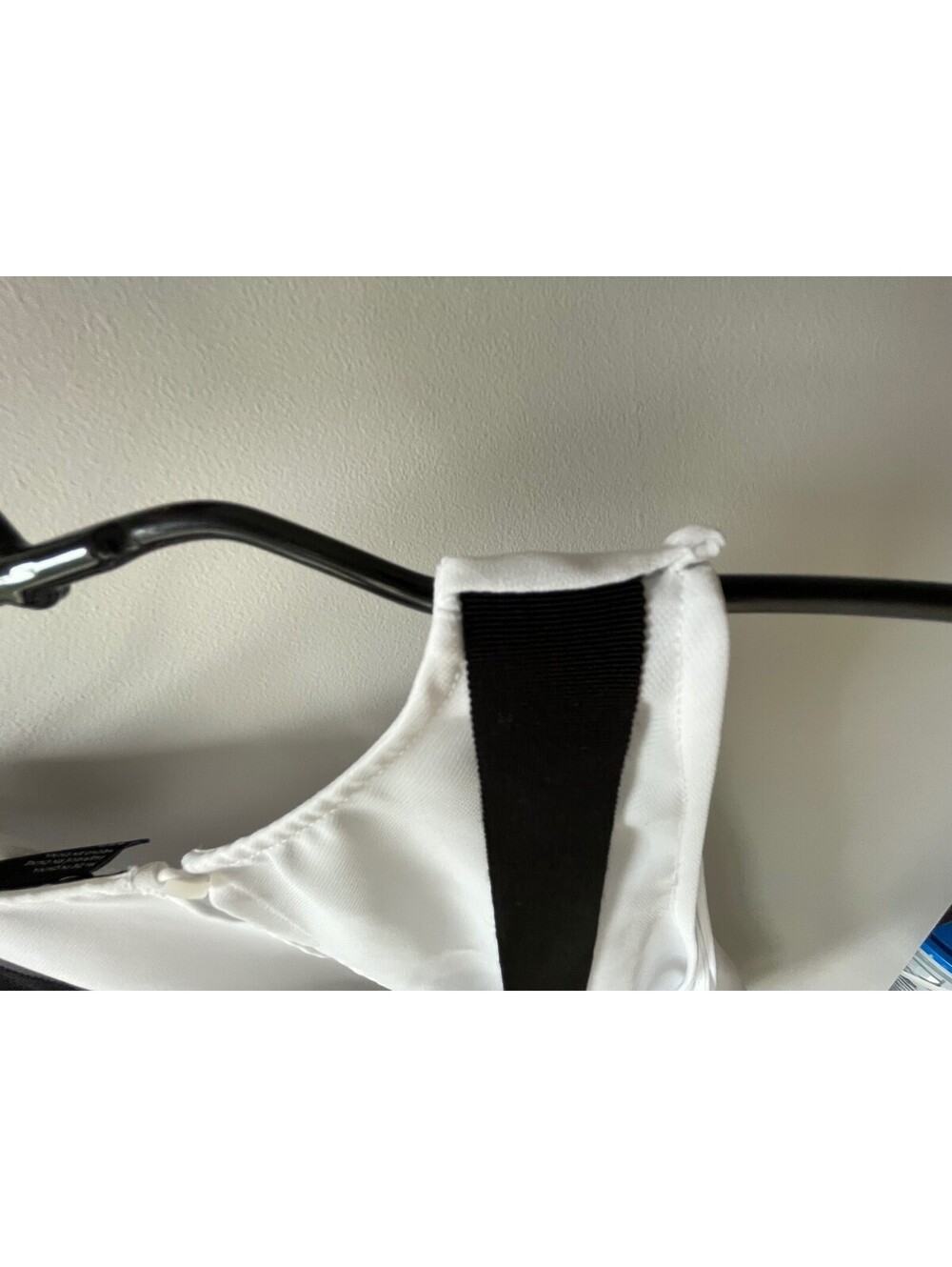 Armani Exchange White Sleeveless Tank Top with Black Strap Detail - Picture 12 of 14